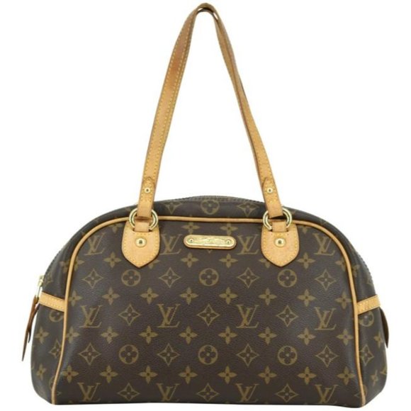 AUTHENTIC Louis Vuitton Montorgueil Pm Brown Monogram Canvas Shoulder Bag - Picture 1 of 10